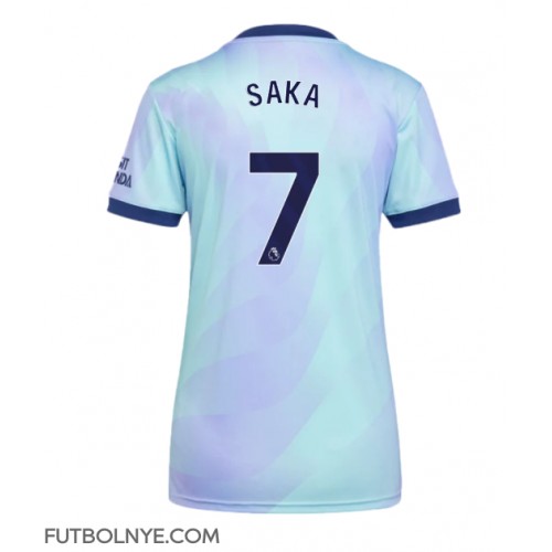 Camiseta Arsenal Bukayo Saka #7 Tercera Equipación para mujer 2024-25 manga corta